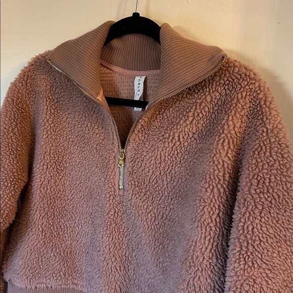 VARLEY Daphne 1/2 Zip Sherpa Fleece Cropped Pullover Jacket Size XS Deauville - Picture 3 of 6